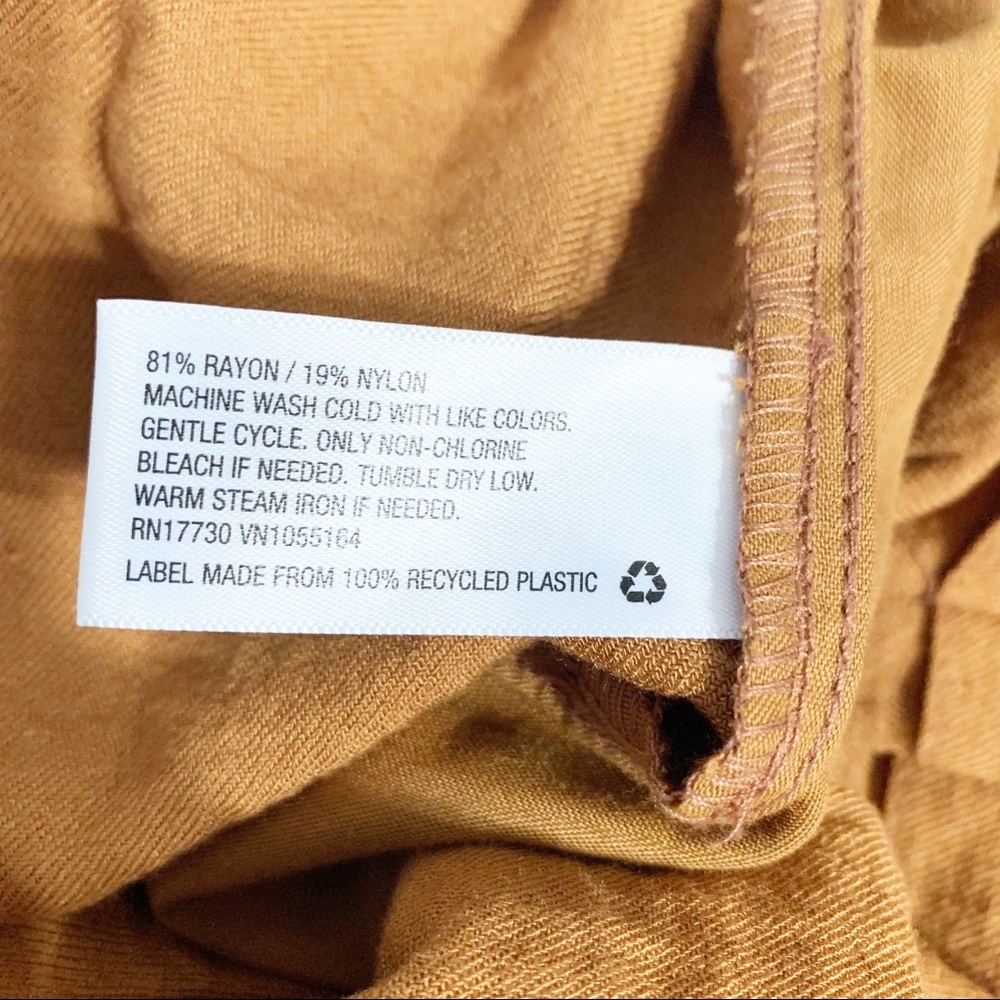 a new day Paper Bag Self Tie High Waisted Rayon Blend Shorts Burnt Orange - Picture 13 of 13